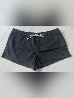 NWT Aerie Smoked Gray Frayed Hem Lounge Shorts XXL Drawstring Pockets